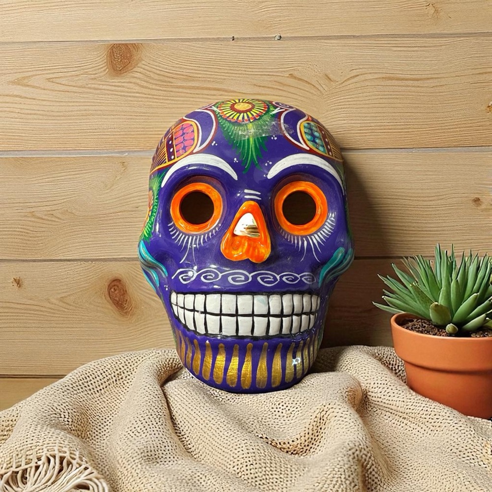 Day of the Dead  Ceramic Sugar Skull Decor from Mexico